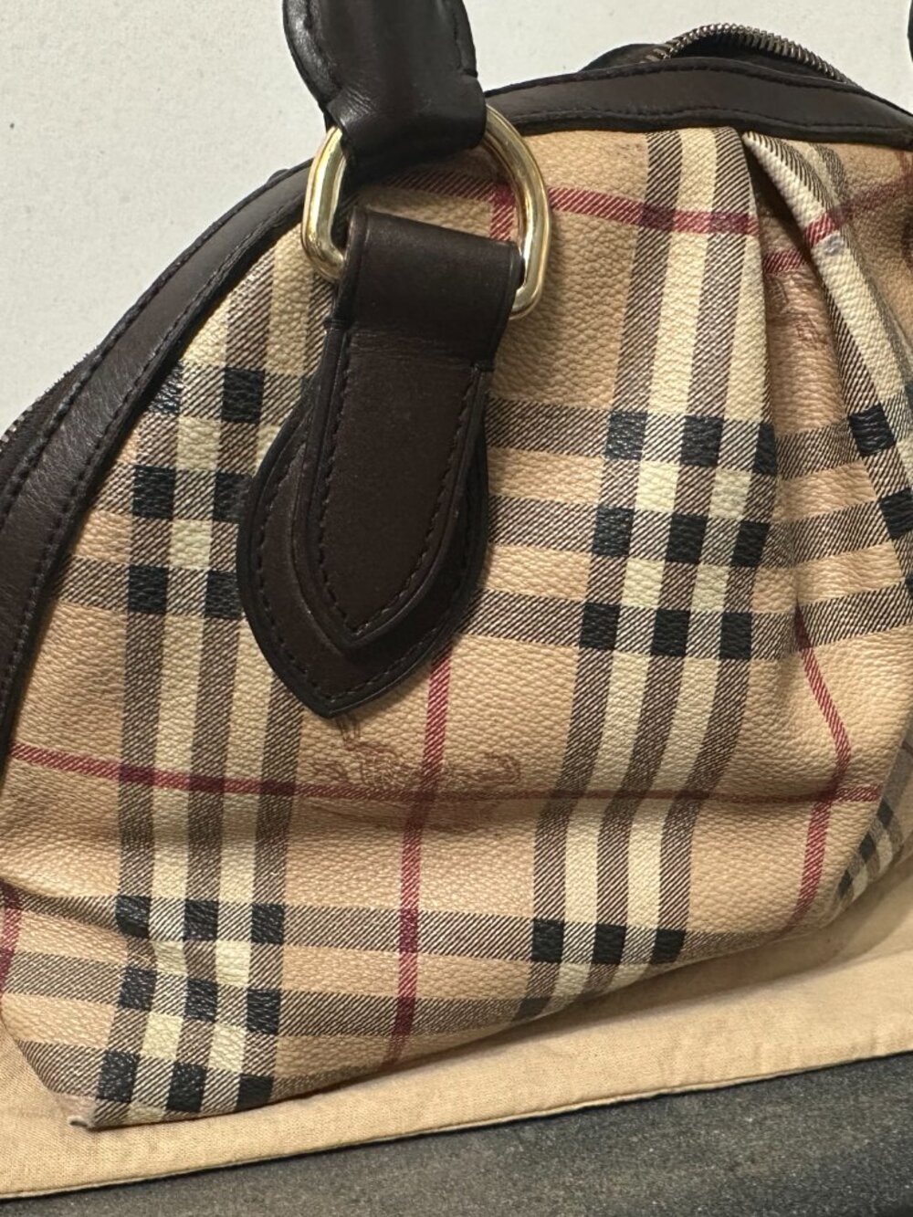 Burberry Prorsum Nova Check Dome Satchel - Picture 2 of 4